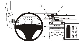 Brodit ProClip montážna konzola pre Alfa Romeo Giulietta 10-21, na stred