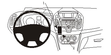 Brodit ProClip pro Ford Transit Connect/Tourneo Connect 14-18 (ne pro Sony stereo), na střed