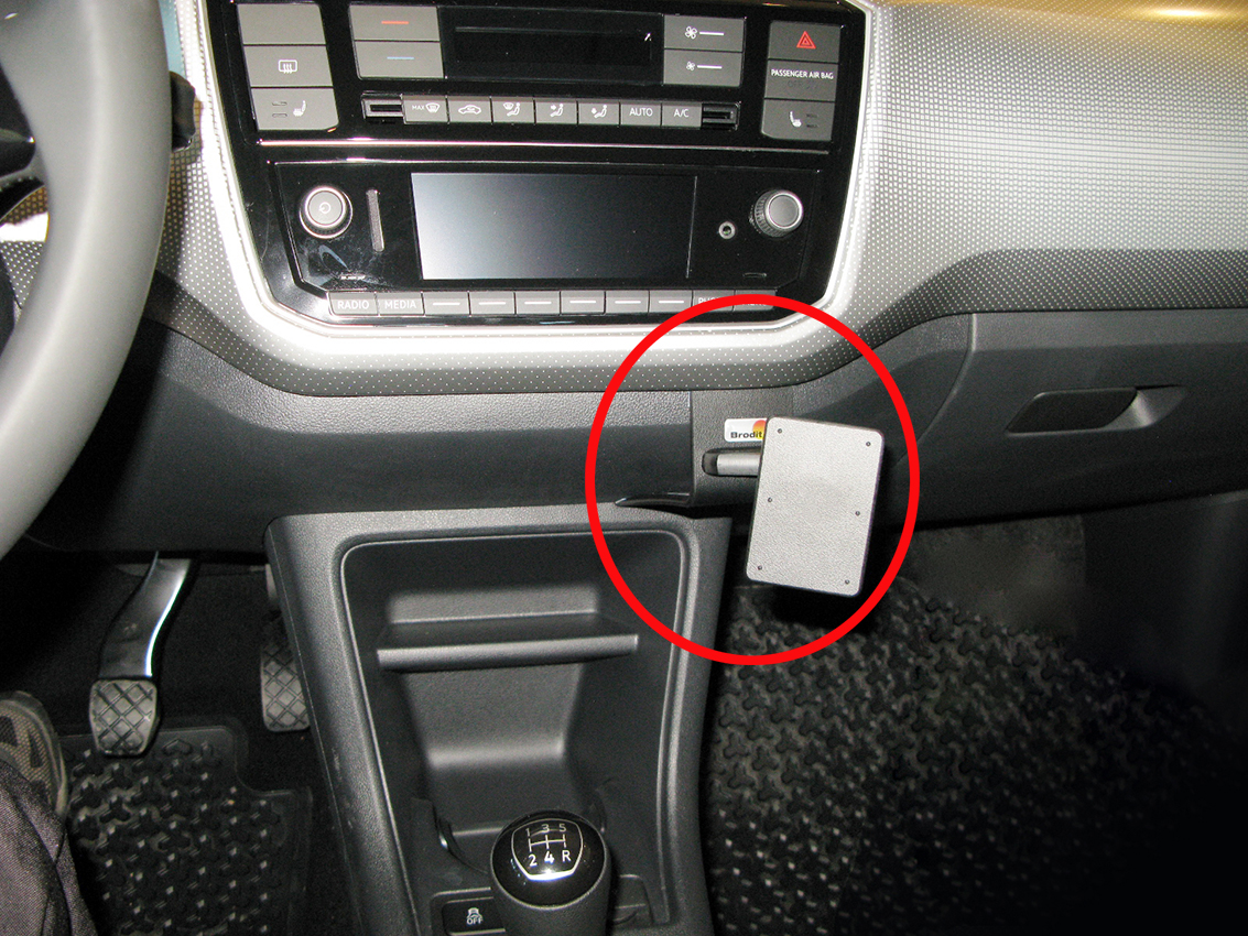 Brodit ProClip montážní konzole pro Škoda Citigo/Volkswagen UP/Seat Mii 17-22, na střed vpravo dolů